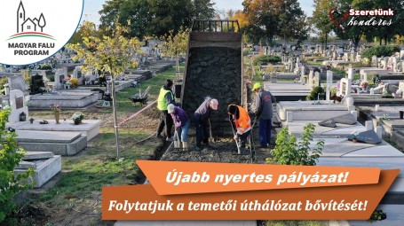 Folytatódik a temetői úthálózat fejlesztése!