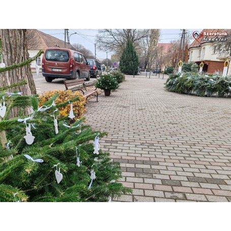 Apró kezek díszítették a fenyőfákat