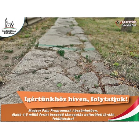 Tovább folytatódik a járdafelújítási program